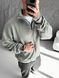 Мужской oversize свитер на молнии в зеленом цвете sz4 фото 2