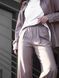 Женский oversize комплект рубашки + брюки в коричневом цвете ri4 фото 6