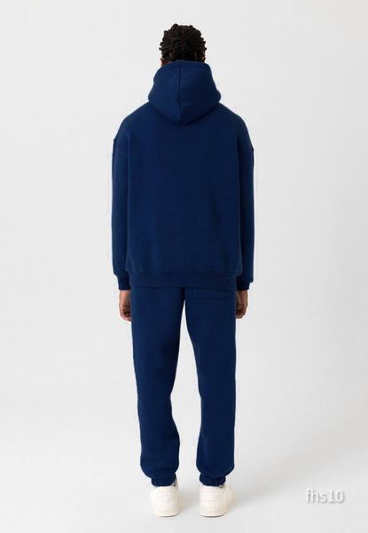 Мужской oversize костюм худи+брюки в темно-синем цвете fhs10 фото