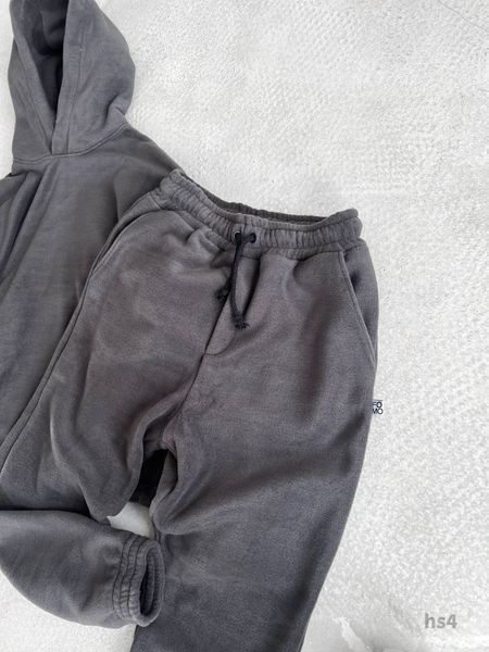 Мужской oversize флисовый костюм в графитовом цвете hs4 фото