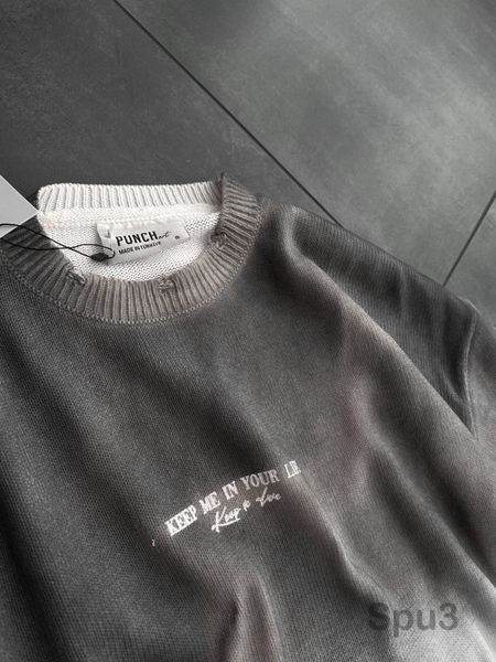 Мужской oversize свитер в сером цвете spu3 фото