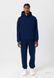 Мужской oversize костюм худи+брюки в темно-синем цвете fhs10 фото 2