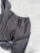 Мужской oversize флисовый костюм в графитовом цвете hs4 фото 4