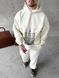 Мужской oversize спортивный костюм с принтом в белом цвете kos33 фото 1