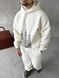 Мужской oversize спортивный костюм с принтом в белом цвете kos33 фото 2