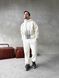 Мужской oversize спортивный костюм с принтом в белом цвете kos33 фото 4