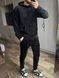 Мужской велюровый костюм в черном цвете 5010black фото 1