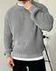 Мужской вязаный oversize свитер в сером цвете la155 фото 1