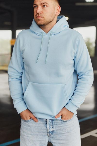 Чоловіче худі на флісі у блакитному кольорі c0001blue фото