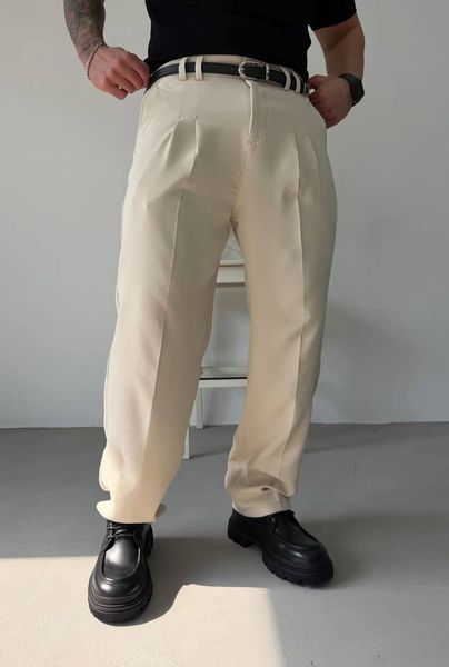 Мужские брюки Baggy в бежевом цвете gi1159-S фото