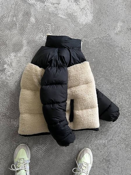 Чоловіча зимова oversize куртка у бежевому кольорі lebr3 фото