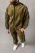 Чоловічий oversize флісовий костюм у кольорі хакі a0089kh фото 1