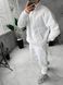 Чоловічий oversize костюм на флісі у білому кольорі pgt5n фото 3