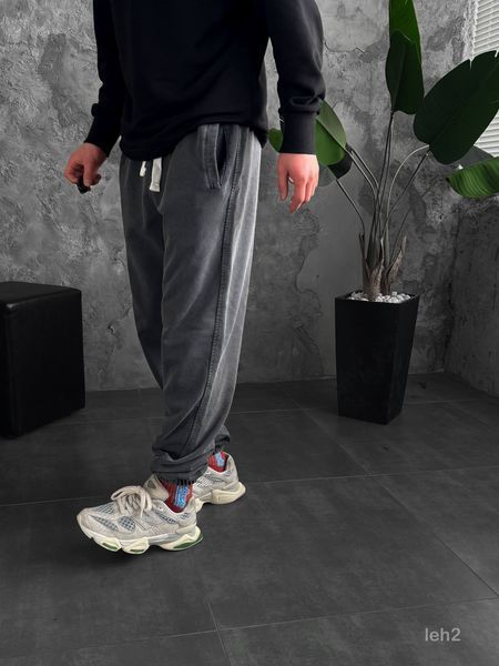 Мужские oversize джоггеры в графитовом цвете leh2 фото