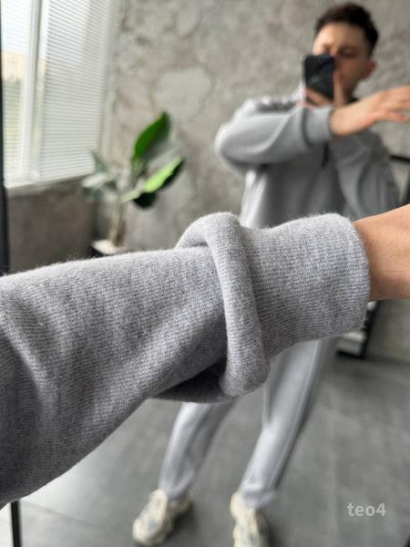 Мужской спортивный костюм в сером цвете teo4 фото