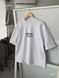 Мужская oversize футболка с принтом в белом цвете vlr5 фото 4