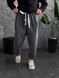Мужские oversize джоггеры в графитовом цвете leh2 фото 1