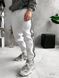 Мужские oversize утепленные брюки в белом цвете fant5 фото 2