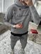 Чоловічий oversize спортивний костюм з принтом у сірому кольорі p20fhs3 фото 1