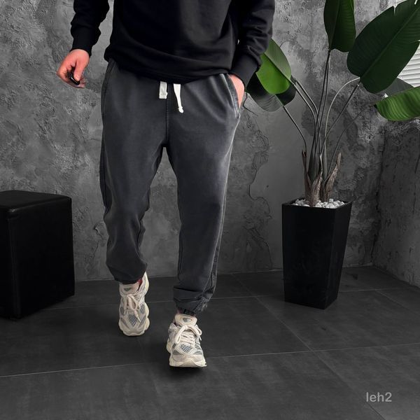 Мужские oversize джоггеры в графитовом цвете leh2 фото