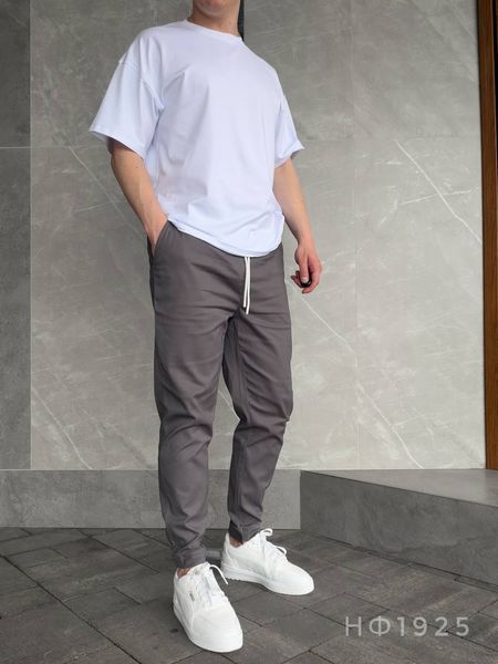 Чоловічі базові штани Jogger у графітовому кольорі нф1925-S фото