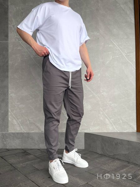 Чоловічі базові штани Jogger у графітовому кольорі нф1925-S фото