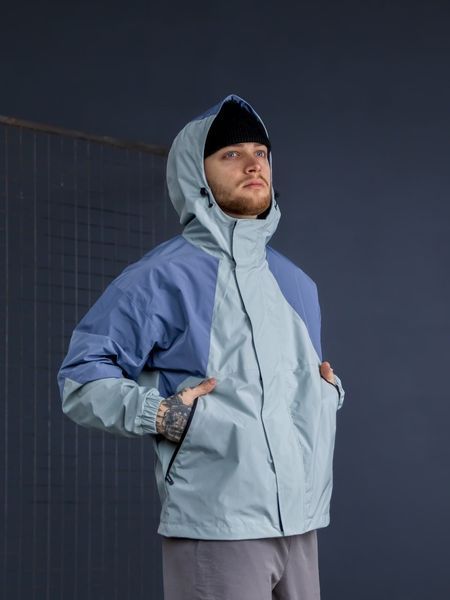 Чоловіча oversize вітрівка у блакитному кольорі 1001770000008 фото