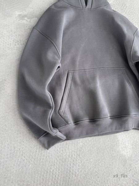 Мужское oversize худи на флисе в темно-сером цвете x9_flis фото
