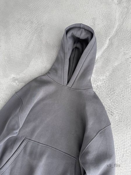 Мужское oversize худи на флисе в темно-сером цвете x9_flis фото