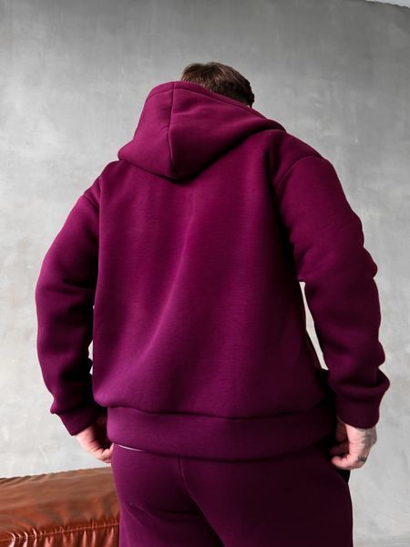 Чоловічий oversize спортивний костюм у бордовому кольорі kos28 фото