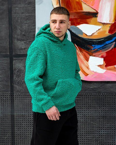 Чоловіче оверсайз худі у зеленому кольорі c0028green фото