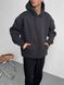 Мужское oversize худи на флисе в графитовом цвете rd418 фото 1