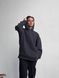 Мужское oversize худи на флисе в графитовом цвете rd418 фото 3