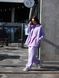 Жіночий oversize комплект сорочка + штани у фіолетовому кольорі ri3 фото 1