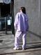Жіночий oversize комплект сорочка + штани у фіолетовому кольорі ri3 фото 2