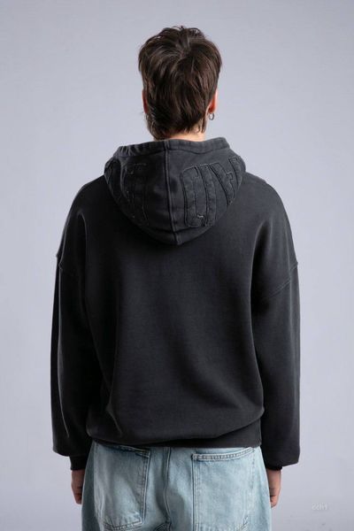 Мужское oversize худи в черном цвете cch1 фото