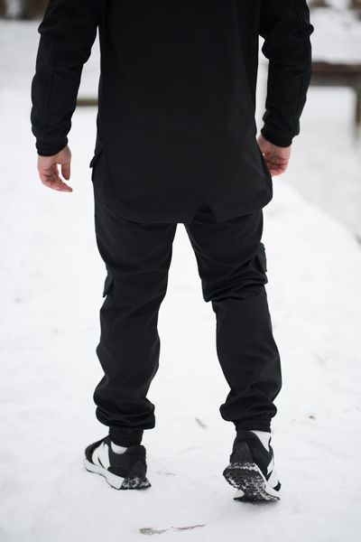 Мужские утепленные брюки Softshell в черном цвете 1589541345 фото