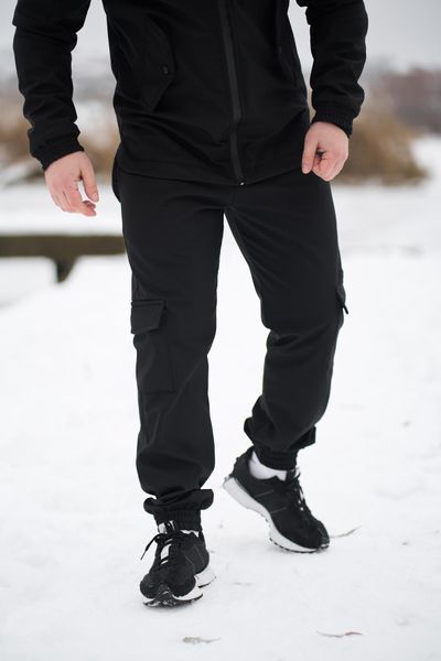 Мужские утепленные брюки Softshell в черном цвете 1589541345 фото