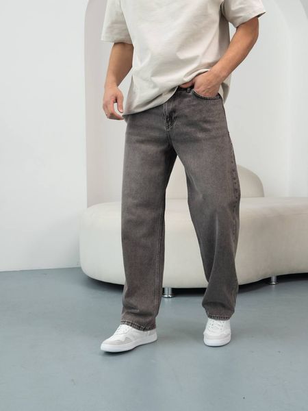Чоловічі вільні джинси Baggy у коричневому кольорі 3149k36n1 фото