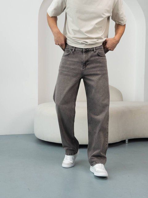Чоловічі вільні джинси Baggy у коричневому кольорі 3149k36n1 фото