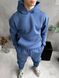 Мужской oversize костюм худи+брюки в синем цвете fhs11 фото 1