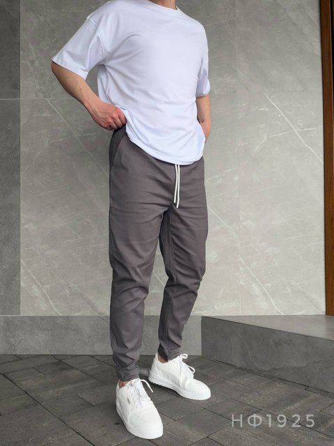 Чоловічі базові штани Jogger у графітовому кольорі нф1925-L фото