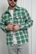 Мужская байковая oversize рубашка в зеленом цвете 123741200 фото 2