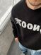 Мужской oversize свитшот с надписью в черном цвете sno1 фото 6
