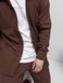 Мужской трикотажный oversize костюм в коричневом цвете rb16 фото 2