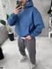 Мужское oversize худи на флисе в синем цвете vfic11 фото 4