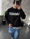 Мужской oversize свитшот с надписью в черном цвете sno1 фото 1