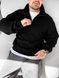 Мужской oversize свитер на молнии в черном цвете sz2 фото 3