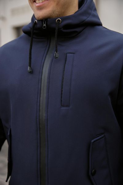 Мужская куртка Softshell в синем цвете 1590399982 фото