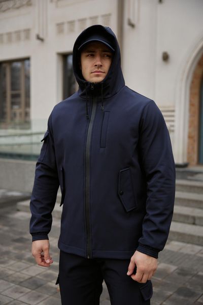 Мужская куртка Softshell в синем цвете 1590399982 фото